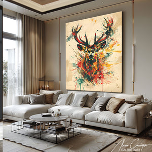 cerf peinture arcylique