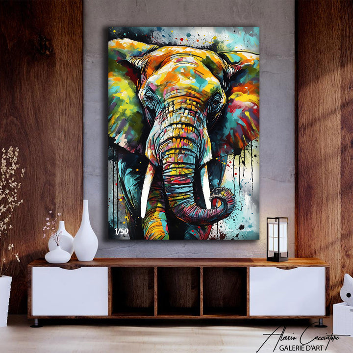 tableau toile elephant 
