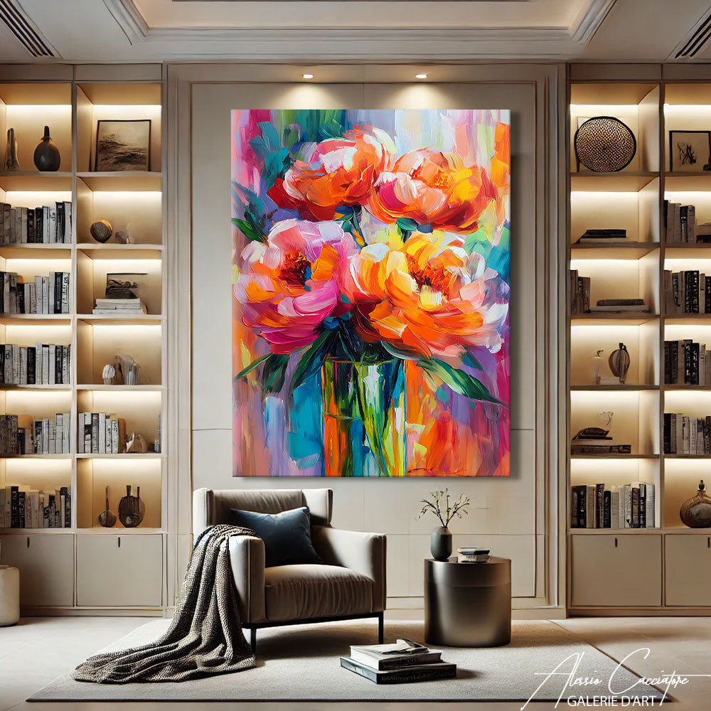 TABLEAU MODERNE FLEURS