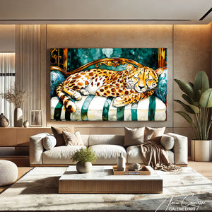 tableau léopard