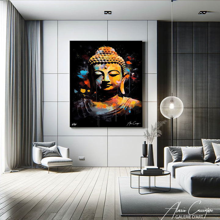 toile bouddha moderne
