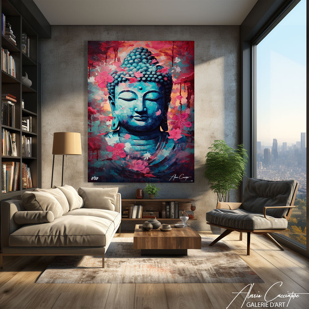 tableau bouddha coloré