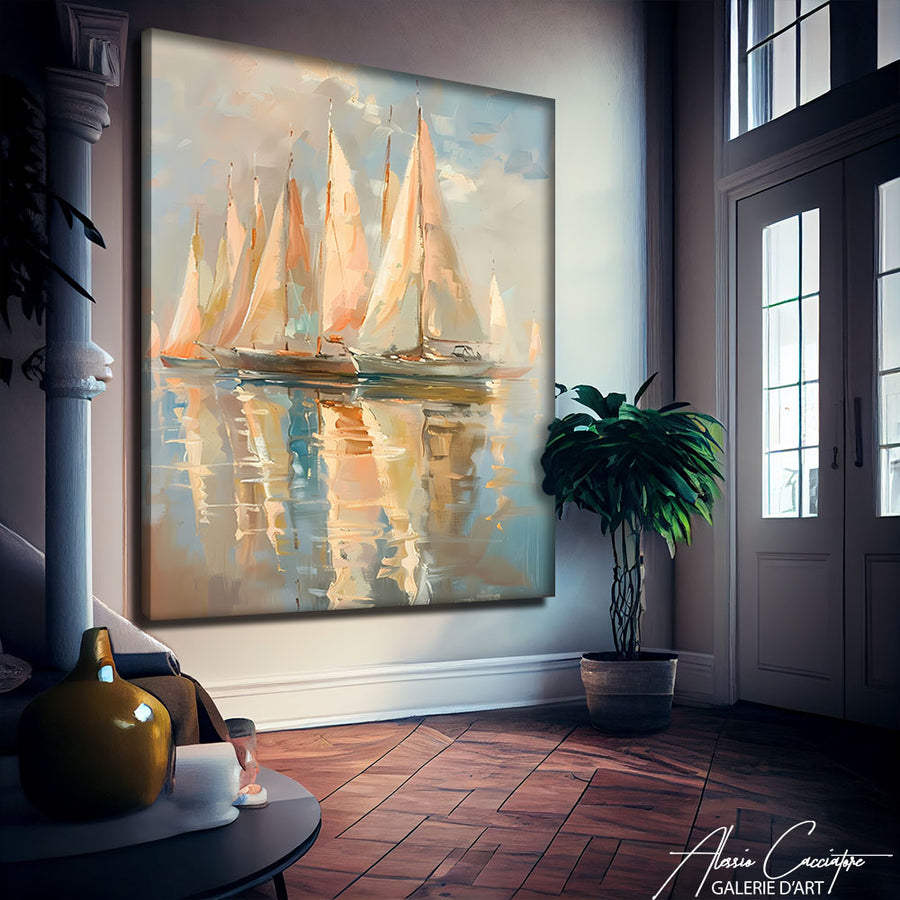 Tableau Mer et Bateau
 – mise en situation