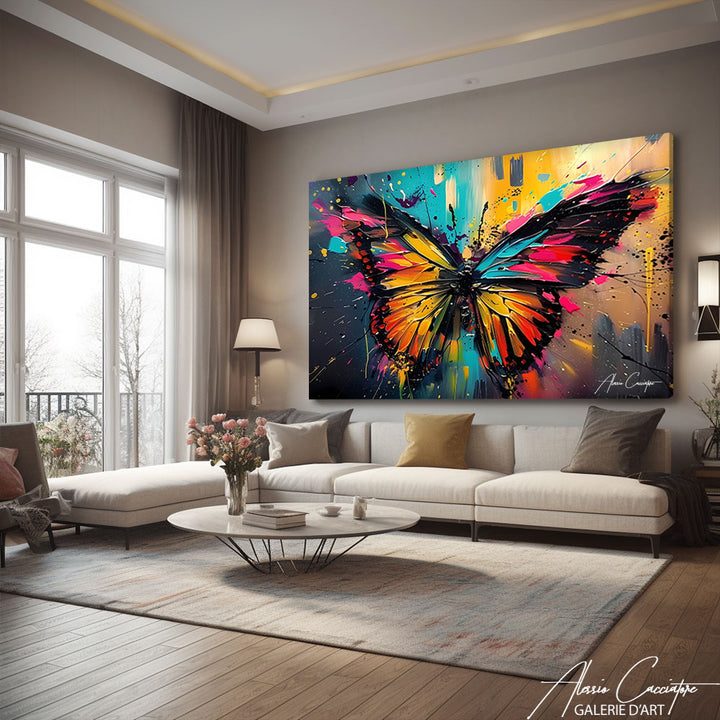 tableau papillon coloré