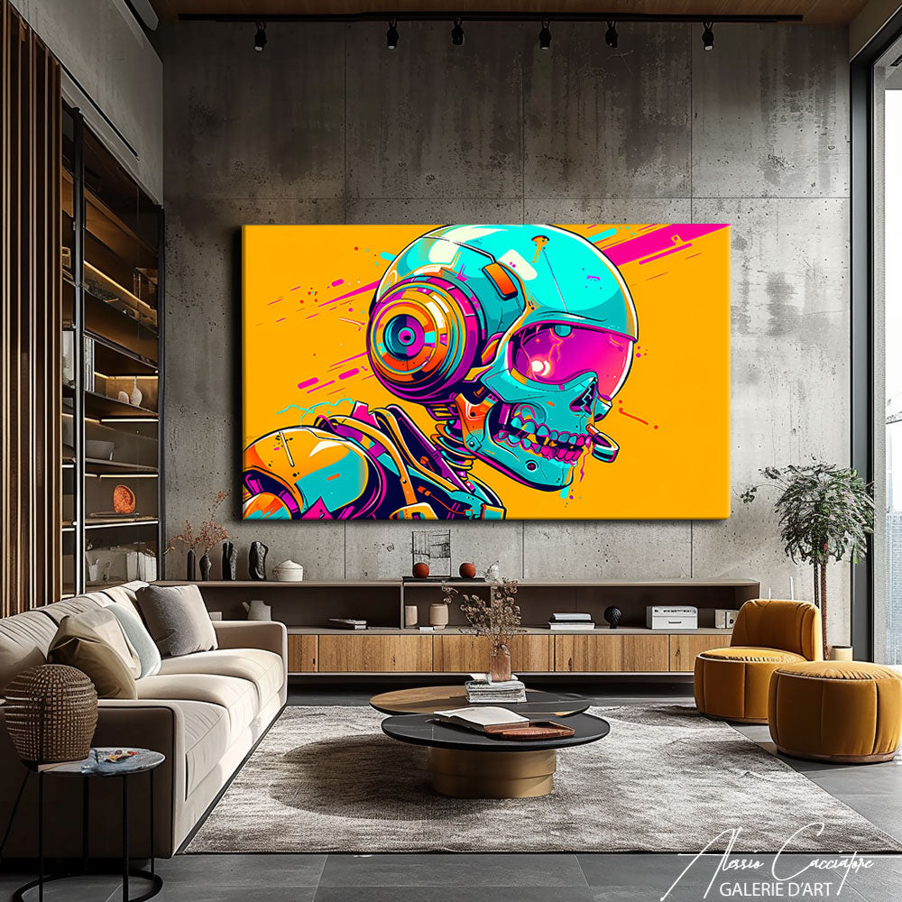 tableau avec tete de mort