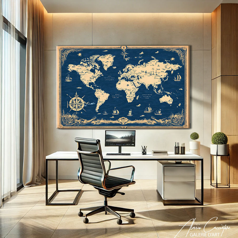 TABLEAU CARTE DU MONDE EXPLORATEUR
