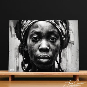tableau africaine noir et blanc
