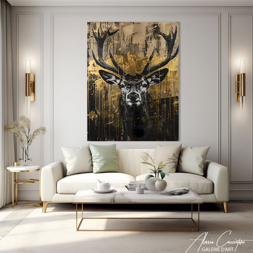 tableau tete de cerf