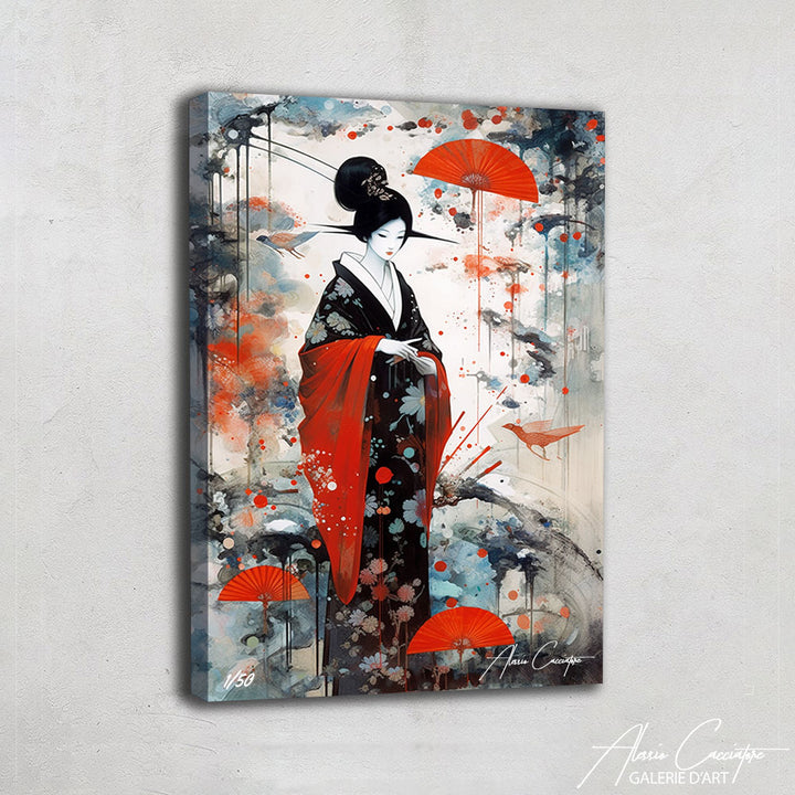 tableau geisha moderne