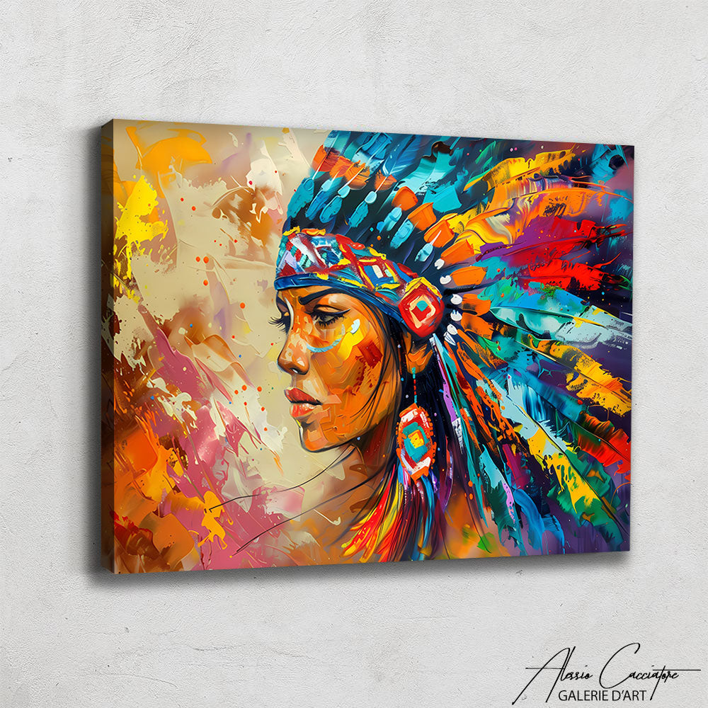 Tableau plumes indien