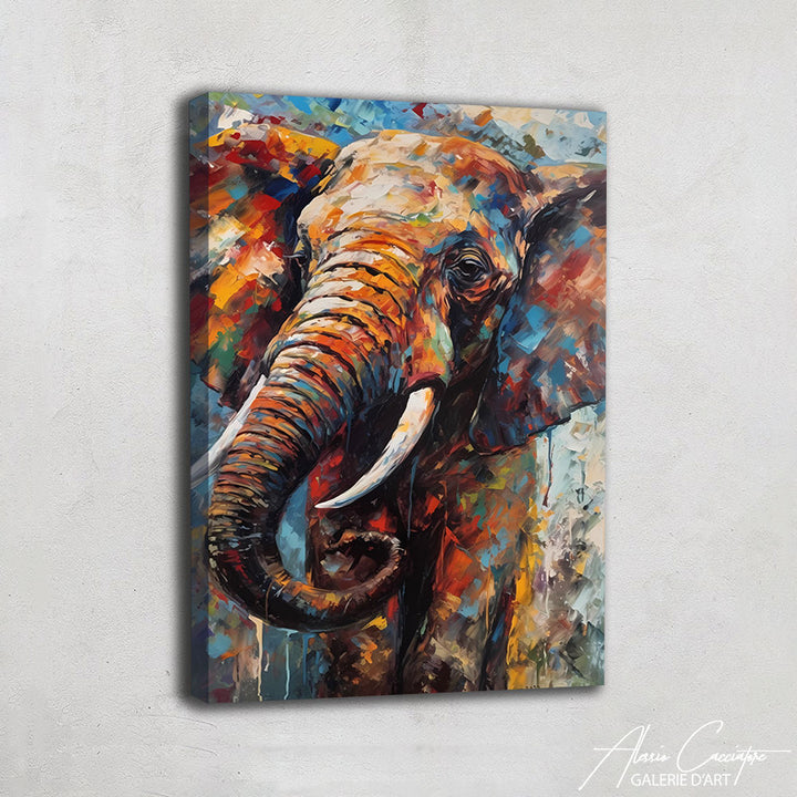 tableau contemporain elephant