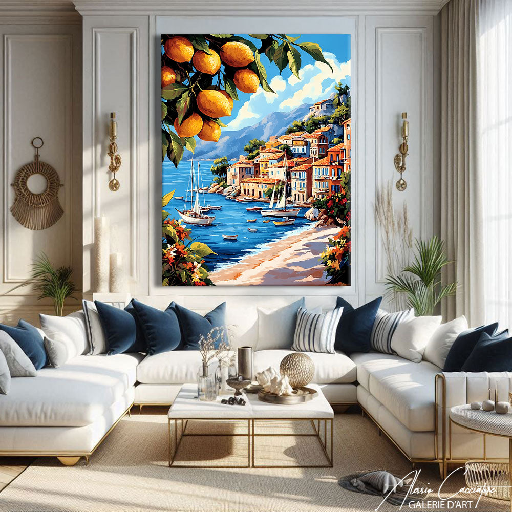 TABLEAU MAISON BORD DE MER