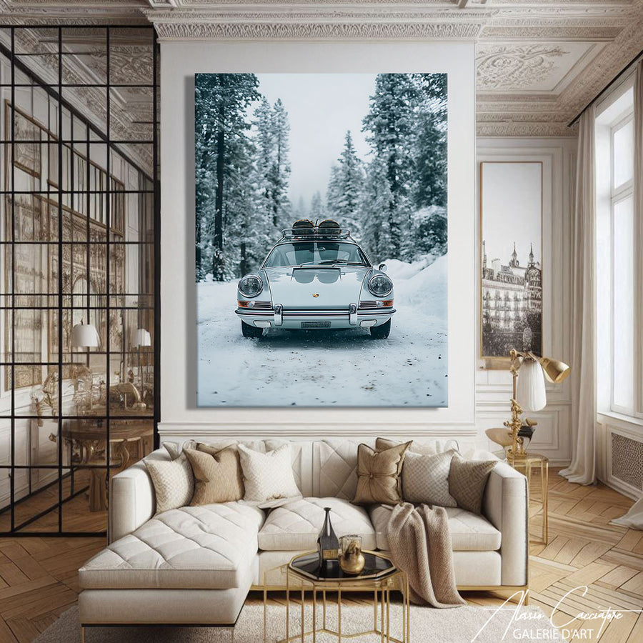 Tableau Ski Vintage – mise en situation