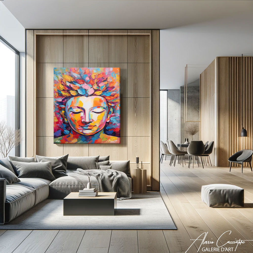 tableau bouddha couleur