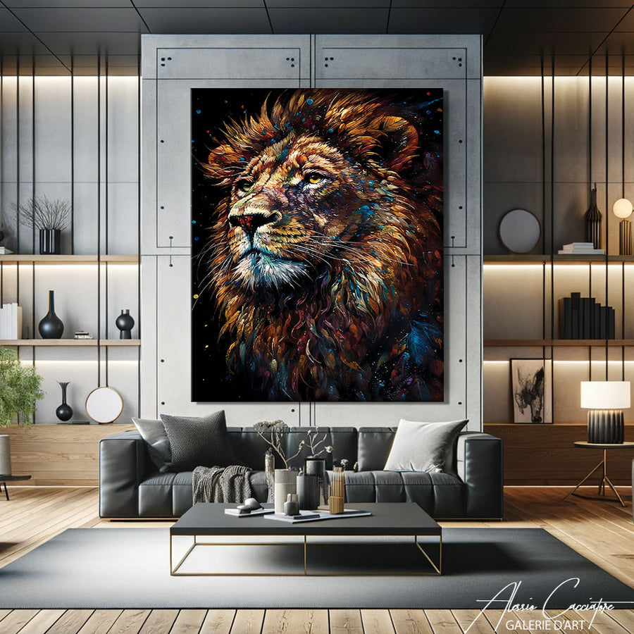 Tableau Tête De Lion – mise en situation