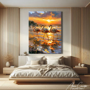 Toile Flamant Rose