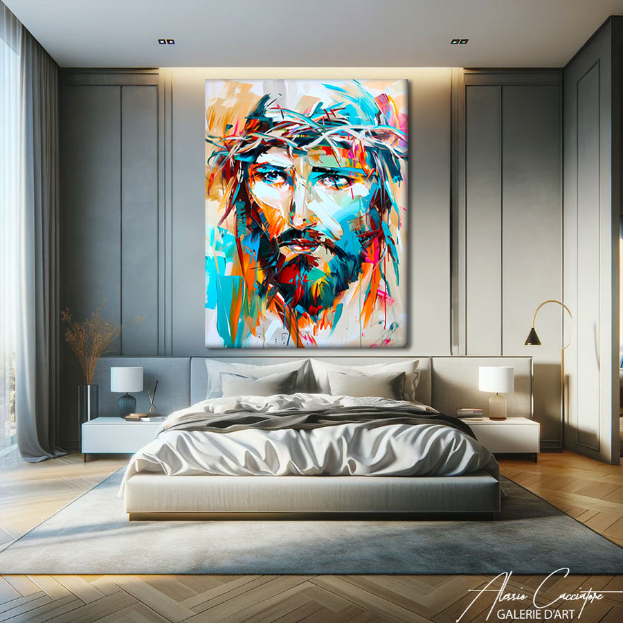 TABLEAU JÉSUS ART Alessio Cacciatore – mise en situation