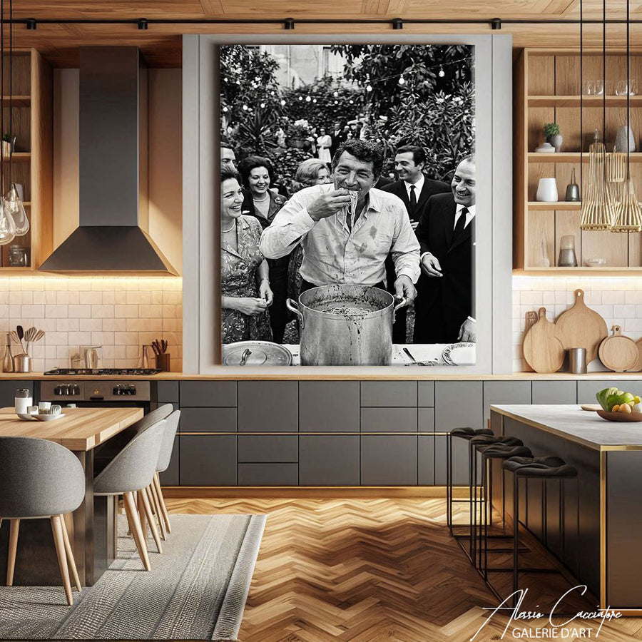 TABLEAU NOIR ET BLANC POUR CUISINE – mise en situation