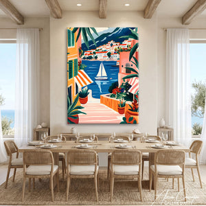 Affiche Style Mediterraneen