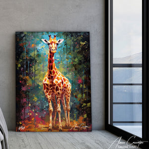 tableau girafe coloré