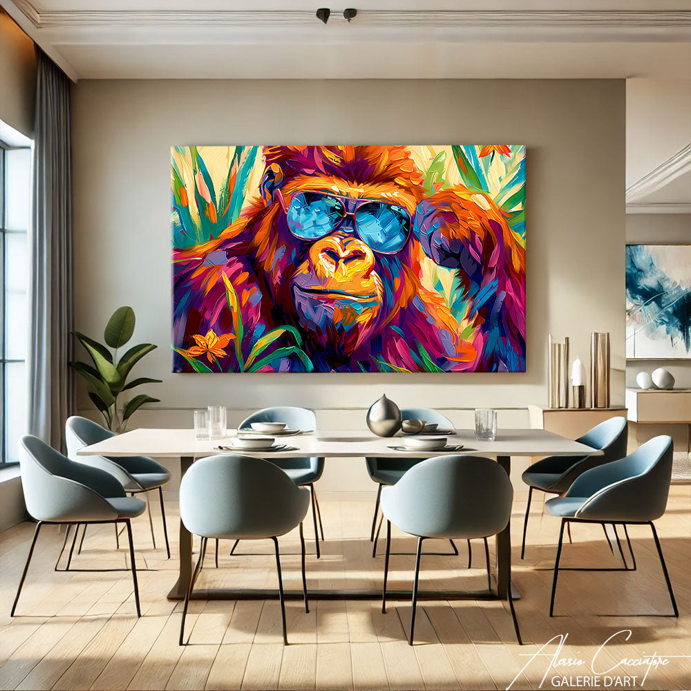 Tableau Gorille Coloré
