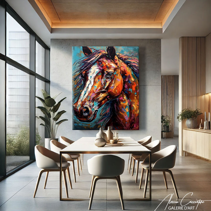 TABLEAU CHEVAL COLORE