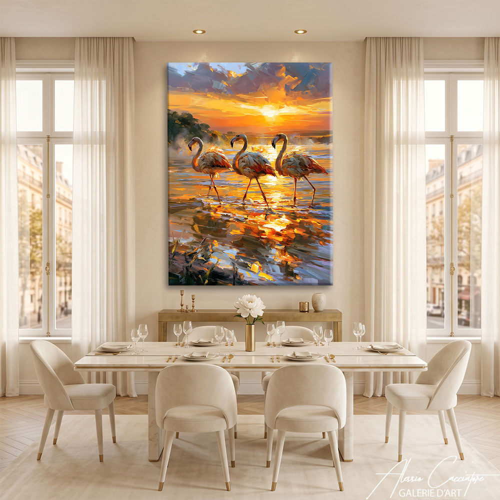 Affiche Flamant Rose
