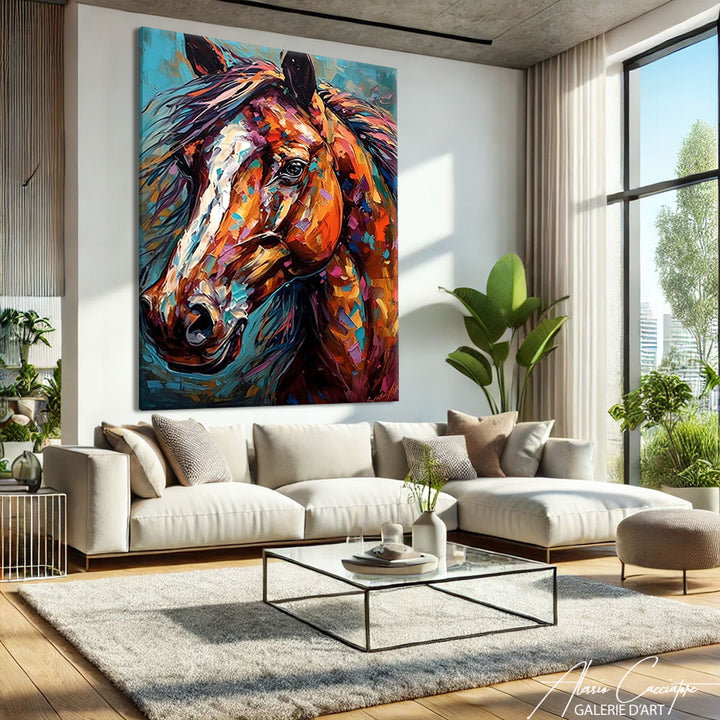 TABLEAU CHEVAL ABSTRAIT