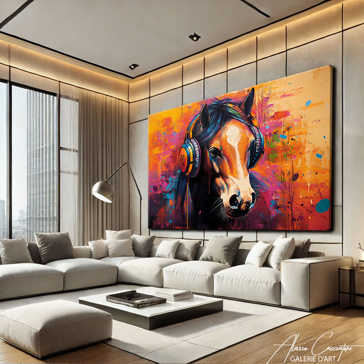 tableau cheval pop art