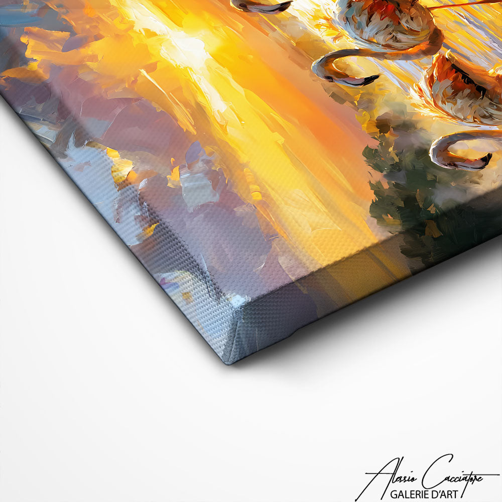 Art Mural Flamant Rose
