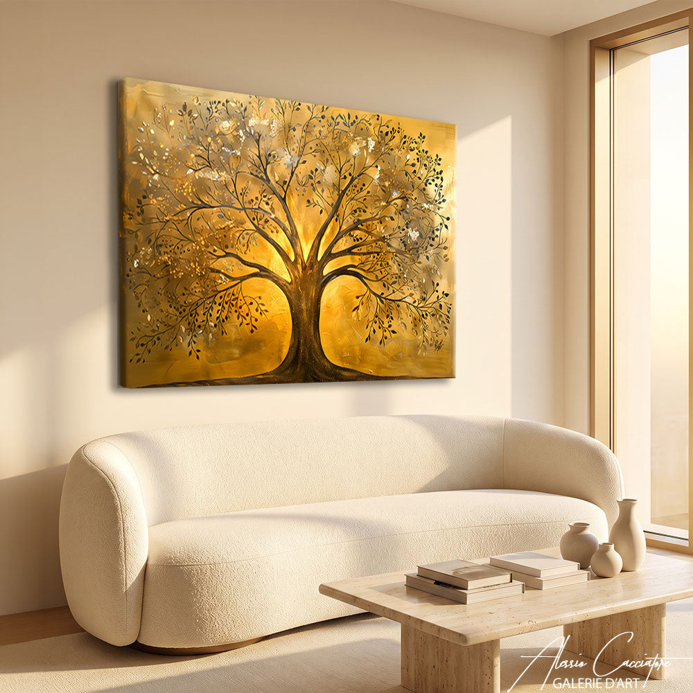 tableau arbre de vie abstrait
