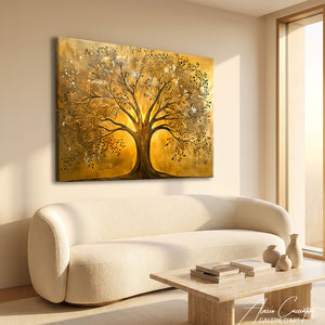 tableau arbre de vie abstrait