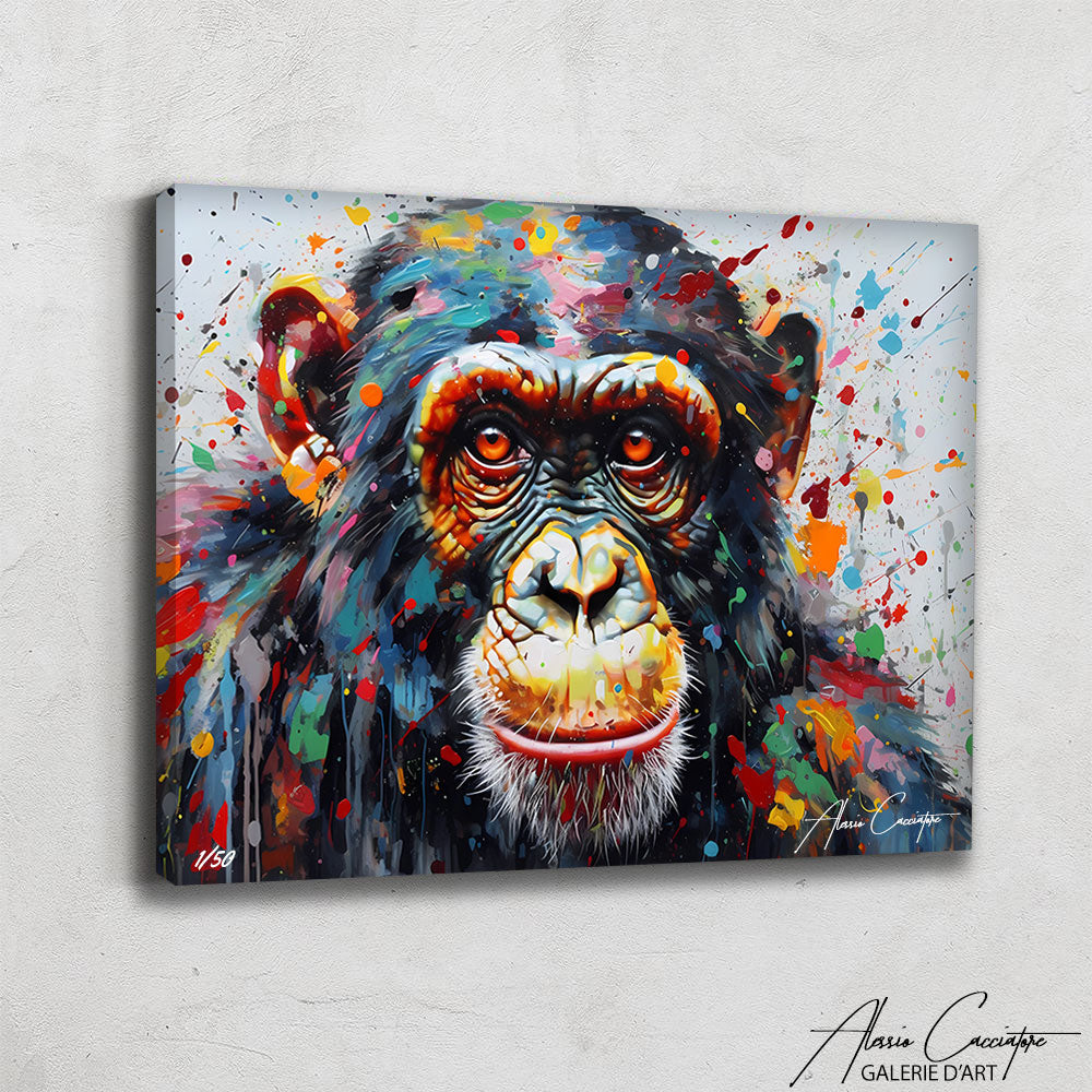 tableau singe contemporain