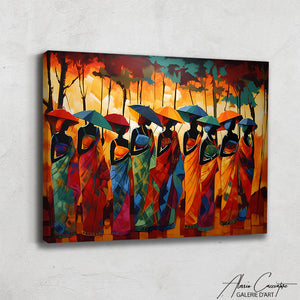 Tableau Peinture Tribu Africaine