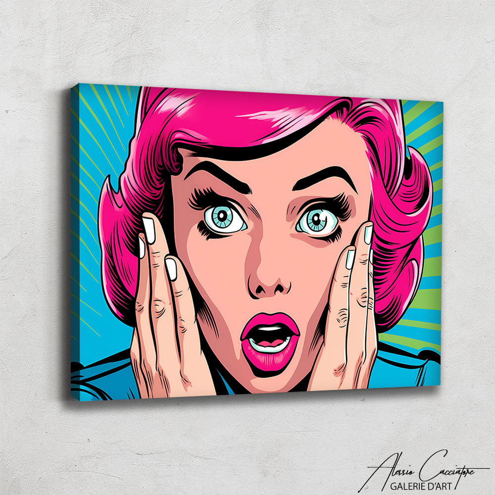 tableau pop art visage