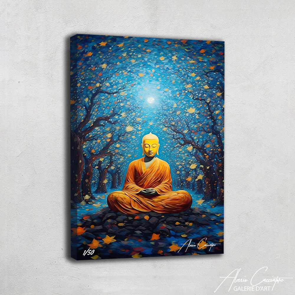 toile avec bouddha