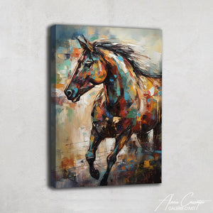 Tableau Cheval Abstrait