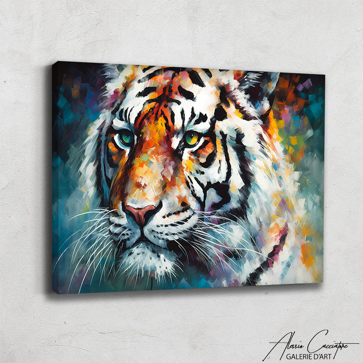 tableau tigre blanc