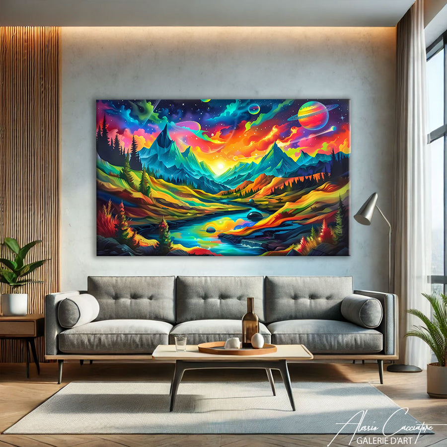 Tableau Montagne Suisse
 – mise en situation