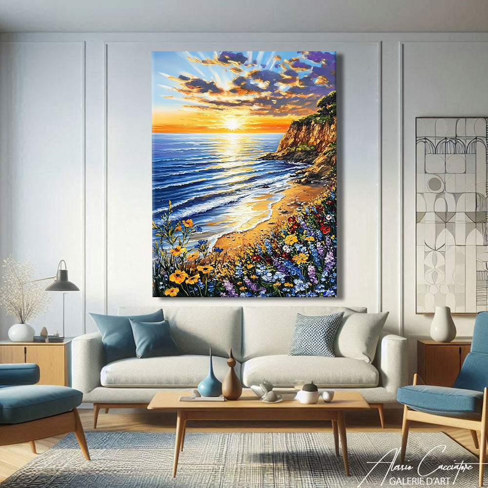 tableau coucher du soleil