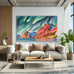 tableau aurore boréale