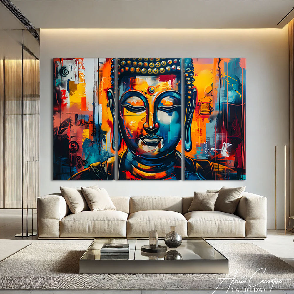 Grand Tableau Triptyque Moderne