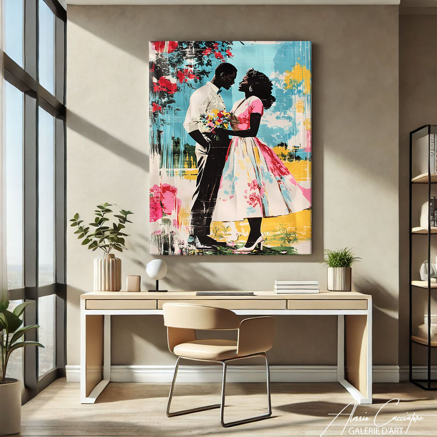 Toile Couple Amoureux – mise en situation