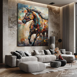 Tableau Cheval coloré