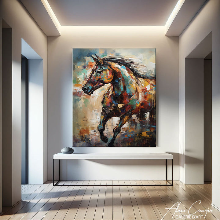 Tableau Cheval multicolore
