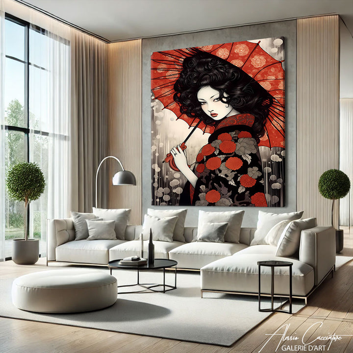 tableau geisha japonais