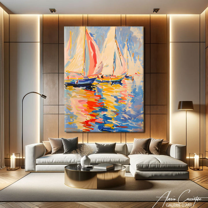 Tableau Mer et Bateau
