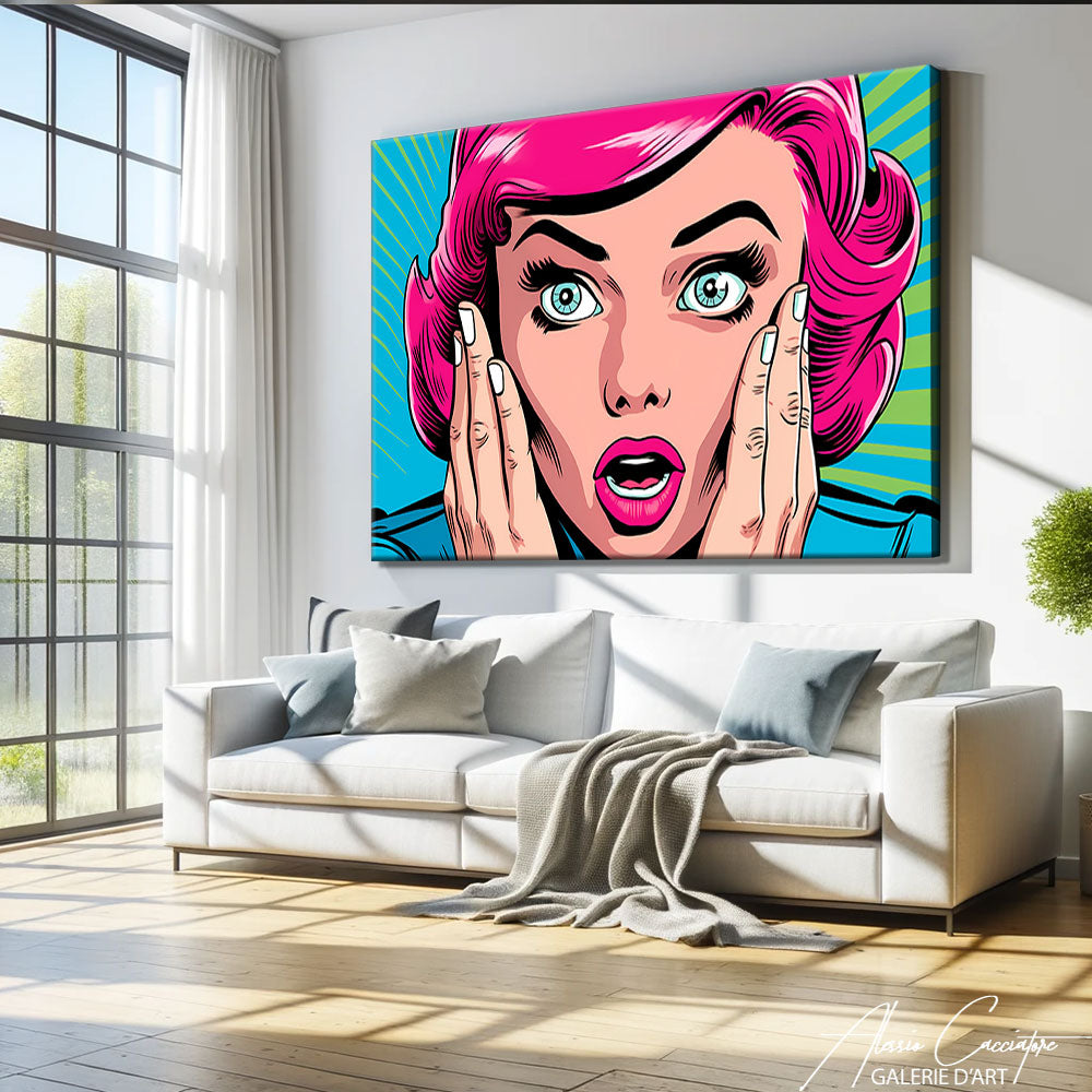 tableau femme pop art
