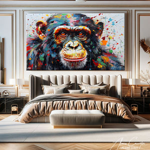 tableau singe abstrait