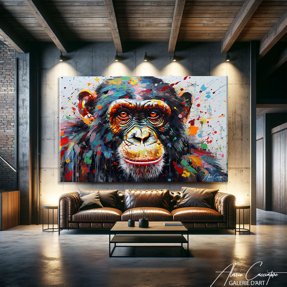 tableau singe pop art